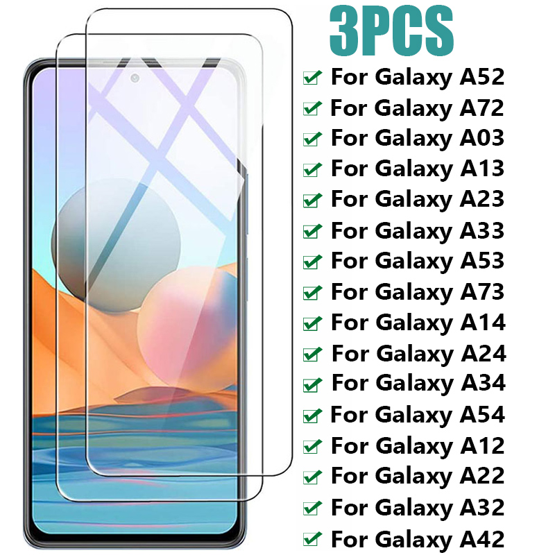 Protecteur d'Écran en Verre pour Samsung Galaxy, A32, A22, A12, A42, A52, A72, A13, A53, A23, A33, A73, A54, A14, A34, Guatemala, 3 Pièces n° 1