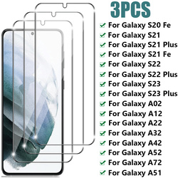 Protecteurs plein écran pour Samsung Galaxy, verre Guatemala, S23, S22, S21 Plus, S20 Fe, A21S, A71, A51, A12, A02S, A22, A32, A52, A72, 5G, 3 pièces small picture n° 1