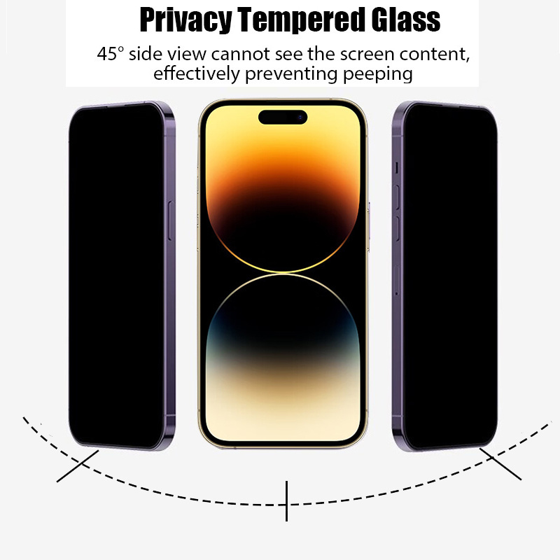 iPhone 15 14 pro verre trempé de confidentialité pour iphone 15 14 13 12 11 pro max iphone14 iphone13 iphone12 iphone 15 pro verre trempe accessoires de protection d'écran anti espion iphone 14pro n° 3