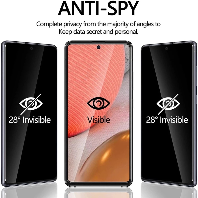 Protecteur d'écran privé à couverture complète, verre de protection anti-espion, Samsung Galaxy A53, A52, A52S, A33, A73, A13, A72, A32, A23, A12, 5G, A51 n° 2