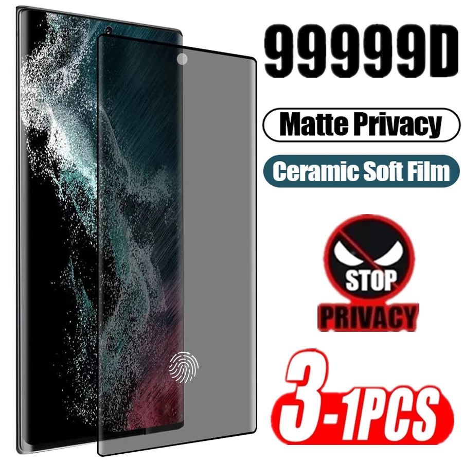 Protecteurs d'écran de confidentialité en céramique, film anti-espion, Samsung Galaxy S21, S20, S22 Ultra, FE, Note 20, 9, 10, S8, S9, S10 Plus, 1 à 3 pièces, 256 n° 1