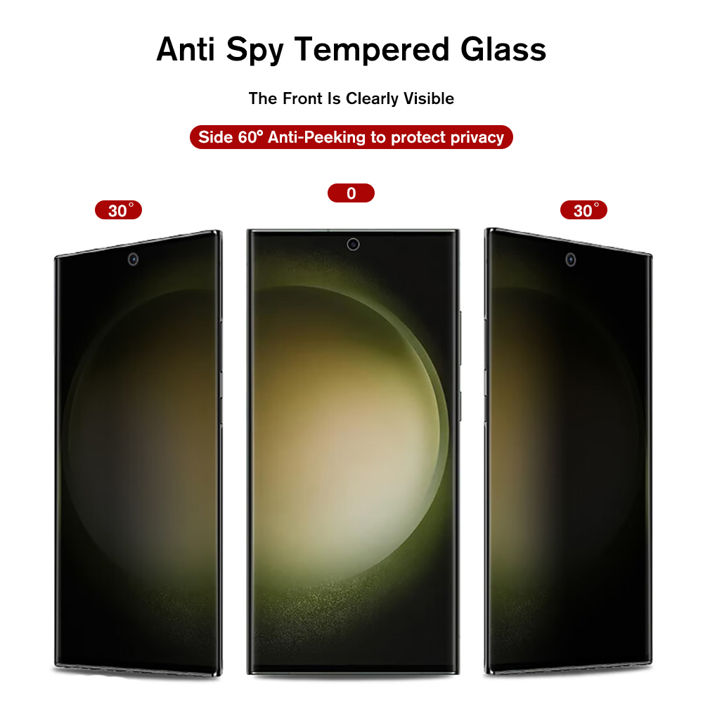 Film Hydrogel 2 en 1 pour Samsung Galaxy S23 Ultra S23Ultra, Verre de Caméra Anti-Confidentialité, Protecteurs d'Écran, Anti-Espion n° 5