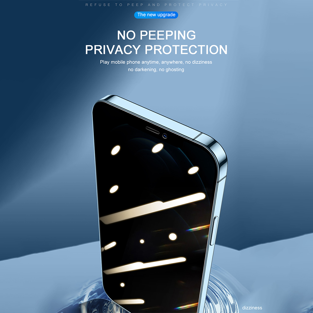 Protecteur d'écran complet anti-espion, 4 pièces, pour iPhone 7 8 6 14 Plus X XR 14 13 12 11 Pro Max n° 2
