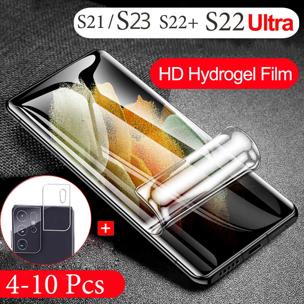 S23 S21 S22 Ultra Hydrogel Film pour Samsung S22 Ultra Screen Protector, écran protecteur s23 S21 Plus S21 Ultra, s23 couverture complète verre souple sur Samsung Galaxy S 22 Plus s21 fe s22 soft glass n° 1