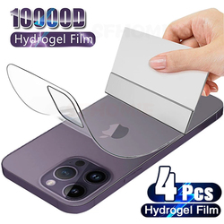 Film Hydrogel pour iPhone, Protecteurs d'écran pour iPhone 11, 12, 13, 14 Pro Max, 6, 7, 8 Plus, Film arrière en poly XS MAX, Pas de verre, 4 pièces small picture n° 1