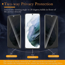 Protecteur d'Écran Anti-espion en Verre pour Samsung Galaxy S23 Ultra, S22, S21 Plus, Note 20 Ultra S, 5G, Déverrouillage par Empreinte Digitale small picture n° 3