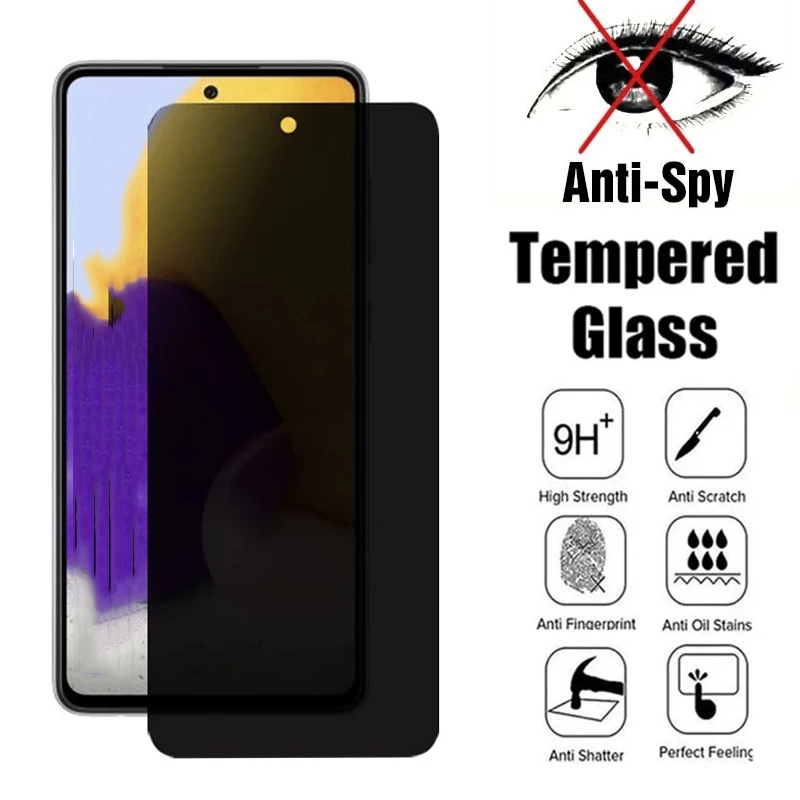 Protecteur d'écran privé à couverture complète, verre de protection anti-espion, Samsung Galaxy A53, A52, A52S, A33, A73, A13, A72, A32, A23, A12, 5G, A51 n° 1