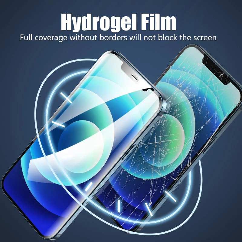 Film Hydrogel en verre trempé à couverture complète pour iPhone, 5 pièces, pour iPhone 14 7 8 6 Plus Xs Max XR X SE 2022 n° 4