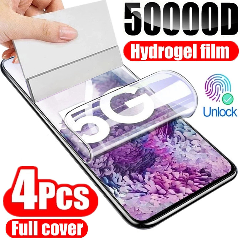 Film hydrogel pour Samsung Galaxy S20 S22 S21 Ultra S10 S9 S8 Plus FE, protecteurs d'écran pour Samsung Note 20 10 9 8 Plus S23U, 4 pièces n° 1