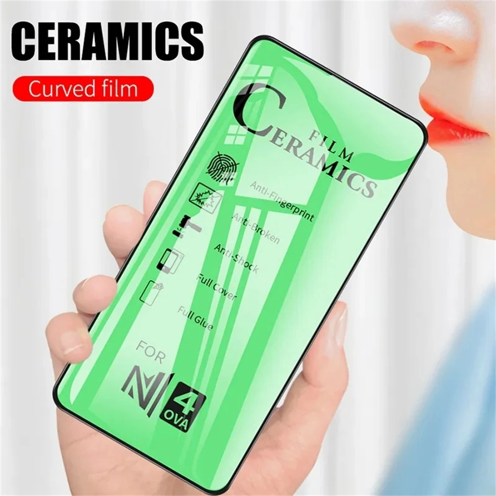 Protecteur d'écran en céramique pour Samsung, film Ultra HD pour Galaxy S23 Ultra S22 S21 S20 FE S8 S9 S10 Plus Note 8 9 10 Plus 20, 4 pièces n° 4