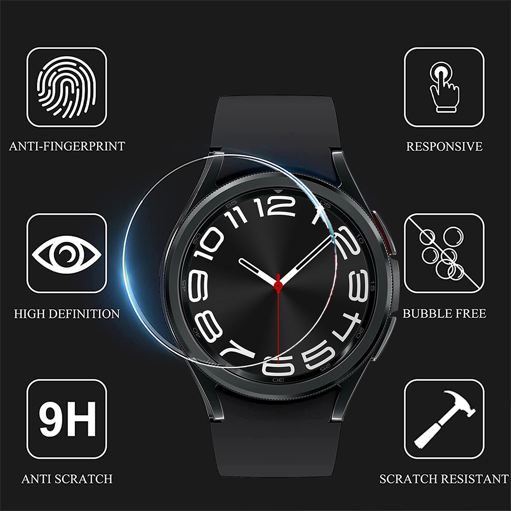 Film de protection d'écran classique pour Samsung Galaxy Watch, verre du Guatemala, anti-rayures, anti-empreintes digitales, 4, 5, 6, 40mm, 44mm, 43mm, 47mm n° 3
