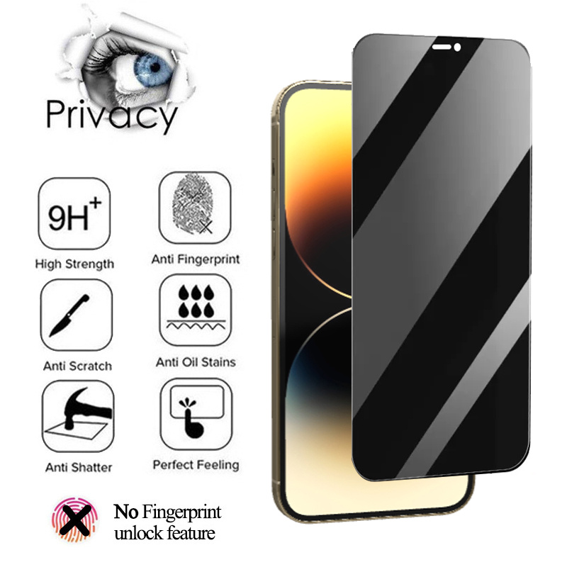 iPhone 15 14 pro verre trempé de confidentialité pour iphone 15 14 13 12 11 pro max iphone14 iphone13 iphone12 iphone 15 pro verre trempe accessoires de protection d'écran anti espion iphone 14pro n° 2