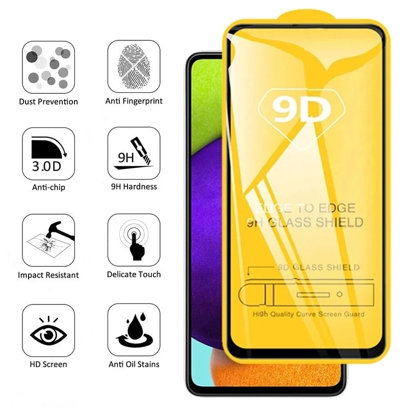 Protecteur d'Écran en Verre pour Samsung Galaxy, 9D Guatemala, A54, A34, A13, A14, A53, A52, A12, A33, A23, A32, A51, A73, A72, A03, M12, M32, M52, 1-4 Pièces n° 5