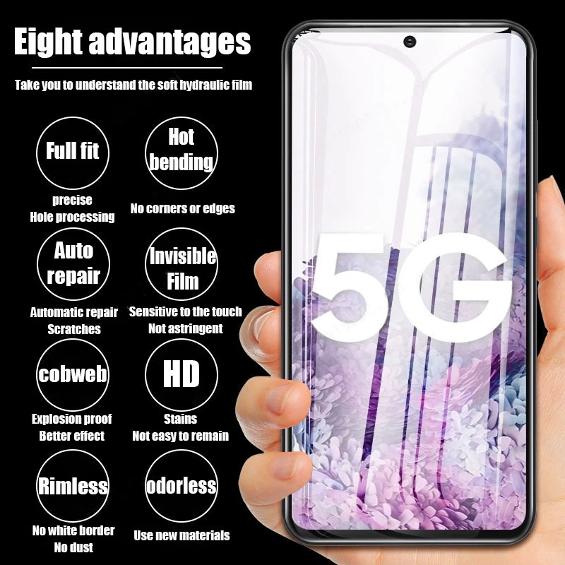 Film hydrogel pour Samsung Galaxy S20 S22 S21 Ultra S10 S9 S8 Plus FE, protecteurs d'écran pour Samsung Note 20 10 9 8 Plus S23U, 4 pièces n° 6
