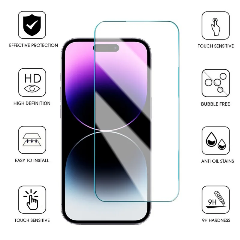 Protecteur d'écran en verre 6 en 1 pour iPhone 15 Pro Max 15 Plus, protection arrière avec lentille d'appareil photo n° 5