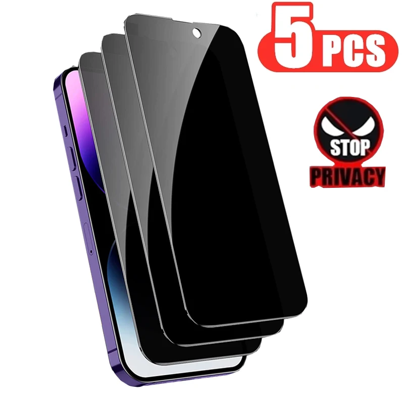 Protecteur d'écran anti-espion pour Apple, verre guatémaltèque, film de confidentialité, iPhone 15, 14, 11 Pro, XS Max, X, 13, 12 Mini, Poly, 8 Plus, SE, 2022, 1 à 5 pièces n° 1