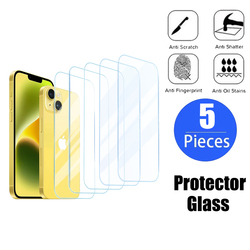 Protecteur d'écran pour iPhone, 5 pièces, en verre trempé pour modèles 11, 12, 13, 14 Pro, XR, XS Max, Mini, se 2020, 7, 8, 6, 6S Plus small picture n° 1