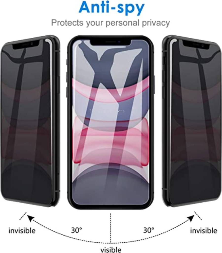 Protecteur d'écran de confidentialité anti-espion pour iPhone, verre guatémaltèque, 11, 12, 13, 14, 15 Pro Max, SE, 3, 7, 8 Plus, XS Max Poly, 2 paquets n° 3
