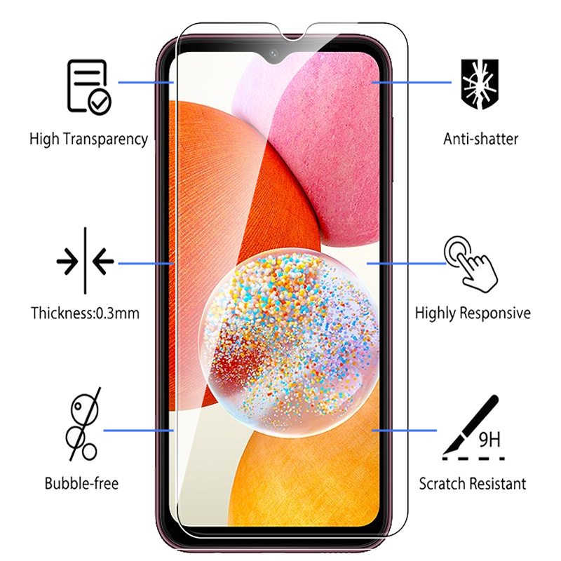 Coque de Protection en verre trempé 10D pour Samsung galaxy A14, 3 pièces, Film HD, 4G, 5G, pour modèles A54, A34, A24, SamsungA24 n° 4