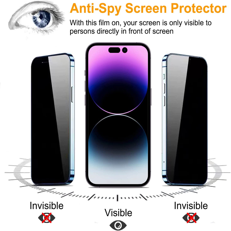 Protecteur d'écran Anti-espion, Film en verre trempé pour IPhone 14 11 Pro Max 12 13 Mini Plus XS XR X 7 8 Plus n° 3