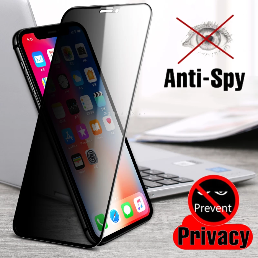 Protecteur d'écran de confidentialité anti-espion pour iPhone, verre guatémaltèque, 11, 12, 13, 14, 15 Pro Max, SE, 3, 7, 8 Plus, XS Max Poly, 2 paquets n° 4