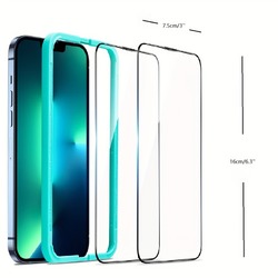 Protecteur d'écran en verre pour iPhone, film de protection pour iPhone 14 Pro Max 12 13 Mini 11 Pro 15 Plus 7 8Plus X Poly XS Max, 2 pièces small picture n° 2