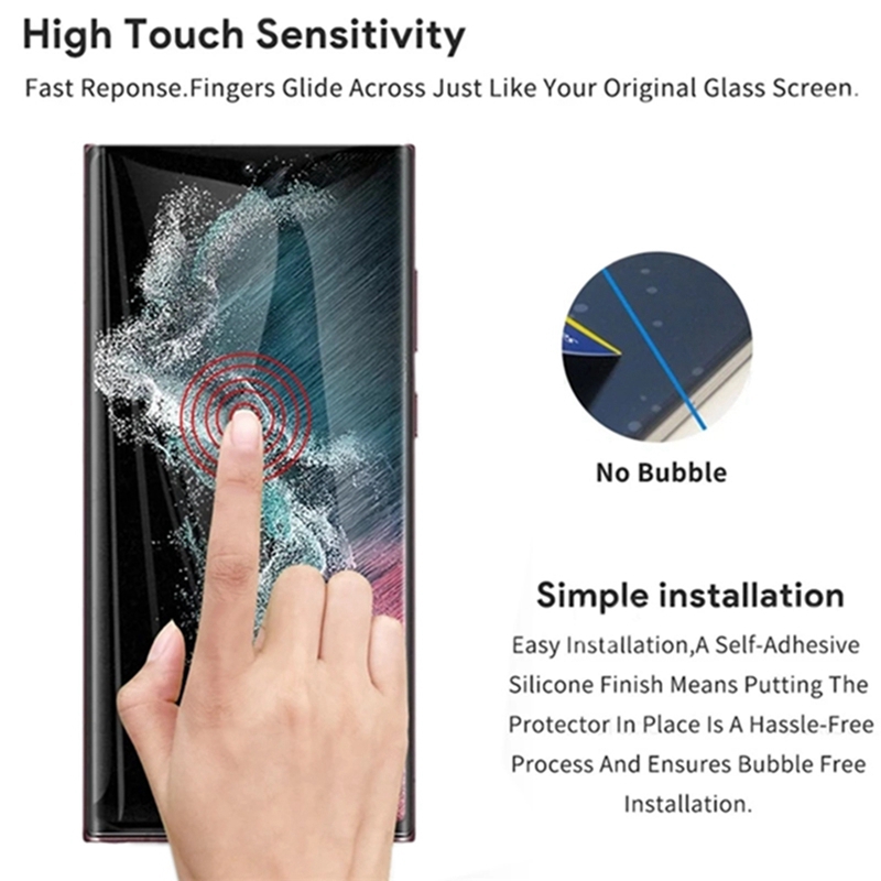 Protecteur d'écran de déverrouillage par empreinte digitale, verre Guatemala pour Samsung Galaxy S23, S22 Ultra, S23 Ultra, 2 pièces n° 4
