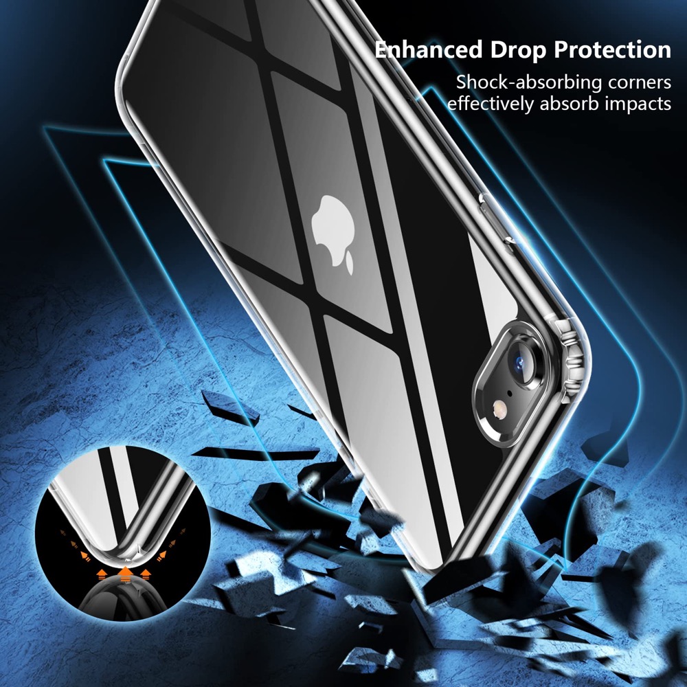 Coque antichoc + protecteur d'écran pour iPhone SE 3 2022 5G / SE 2020/7/8 4.7 pouces, coque en silicone transparent avec verre du Guatemala n° 4