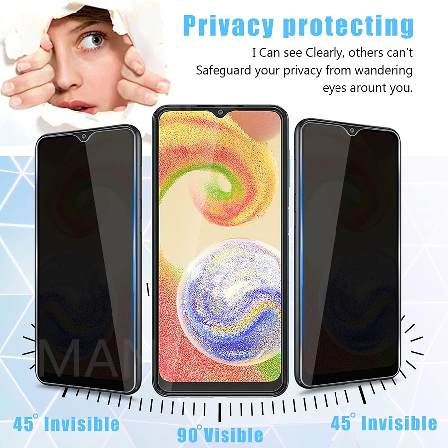Protecteur d'écran de confidentialité pour Samsung Galaxy A04S, film de verre anti-espion Guatemala, 9H, protection des bords de mise à niveau, Galaxy A04e, A04 Core n° 4