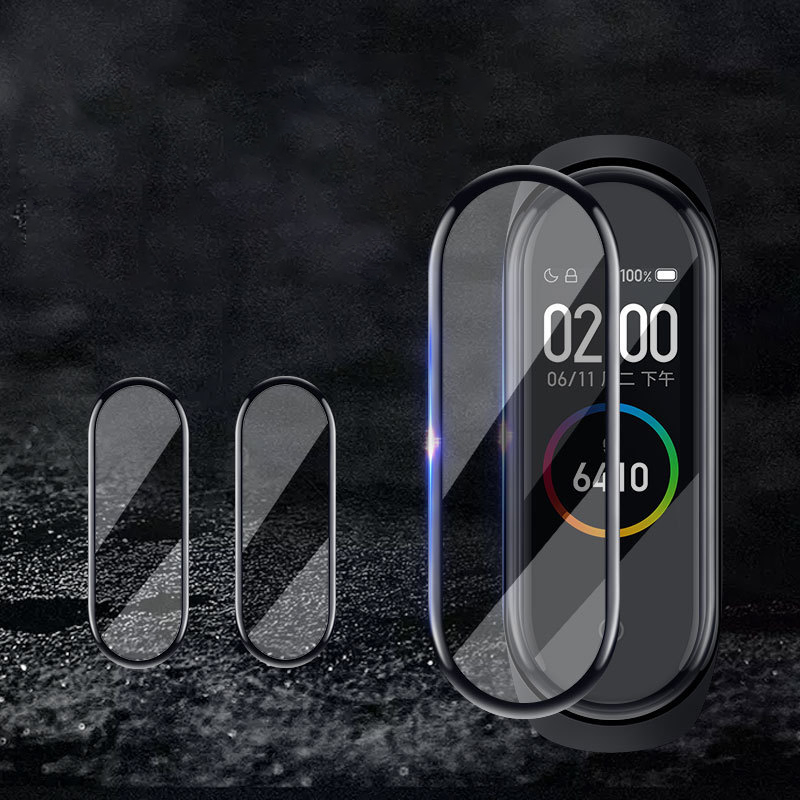 Protecteurs d'écran pour Xiaomi MI Band 7, 6, 5, 4, Film Smartwatch, Accessoires, Verre du Guatemala, 9D, Juste de protection complète, Film HD, 1-5 pièces n° 2