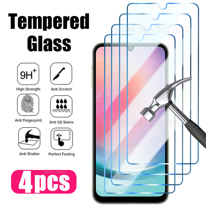 Verre de protection pour Samsung, A54, A34, A14, A12, A71, A52, A50, A21S, A31, A70, A51, A72, A53, A13, A32, A22, 5G, Guatemala, 4 pièces n° 1