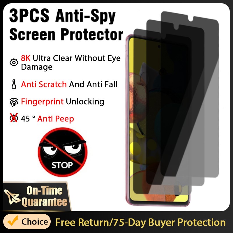 Protecteur d'écran anti-espion pour Samsung, verre pour Samsung S21, S20, FE, A52, A33, A52S, A32, A12, 5G, confidentialité, A13, A51, A23, A31, A71, A53, 3 pièces n° 1