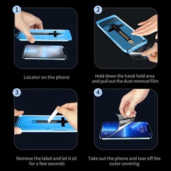 Protecteur d'écran pour iPhone 14 Pro Max 12 13, verre anti-poussière, avec Kit d'installation, anti-Explosion, sans bulles, magicjohn small picture n° 3