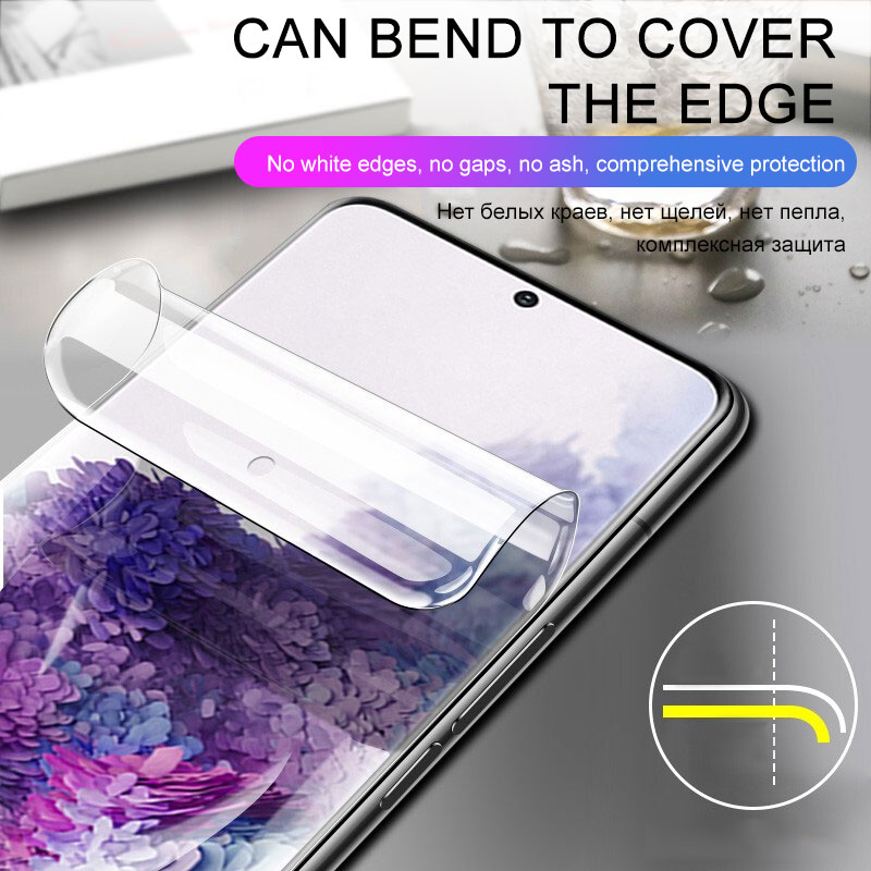 Film protecteur d'écran hydrogel pour Samsung Galaxy, S23, S20, S21, S22 Plus Ultra FE, Note 20, 9, 10 Plus, A52S, A30, A53, A51, A50, A21S, 4 pièces n° 2