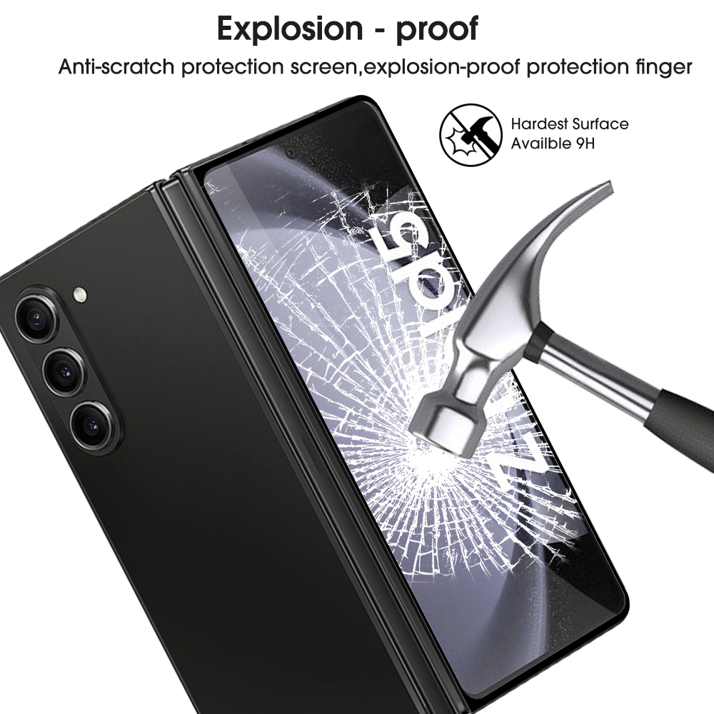 Protecteur d'écran extérieur anti-éclats pour Samsung Galaxy Z, verre guatémaltèque, film de protection respectueux de la coque, possède 5, 5G, 3 pièces, 1 pièces n° 3