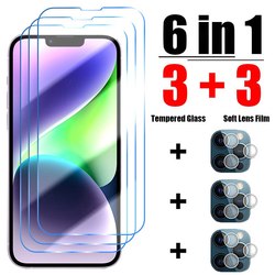 Film Protecteur d'Écran en Verre pour iPhone, 6 en 1, pour les Modèles 14 Pro Max 6 7 8 Plus SE 13 Pro Max Poly XS X 11 12 Pro small picture n° 1