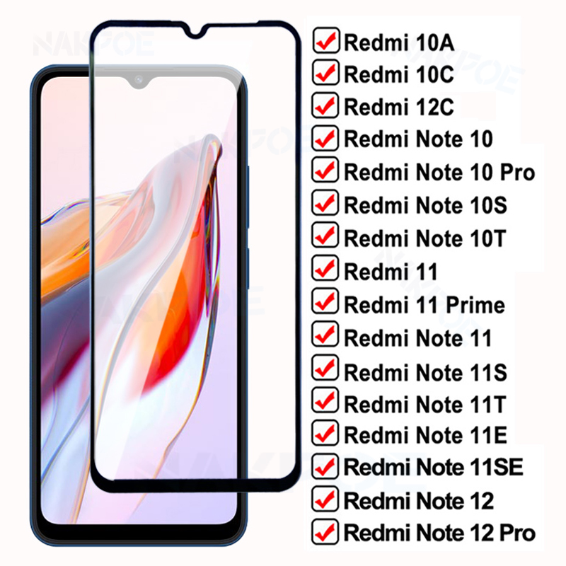 Protecteur d'écran en verre pour Xiaomi Redmi, Film de verre, 100D, Guatemala, 12C, 10A, 10C, 11 Prime, Note 10, 12, 10T, 10S, 11T, 11S, 11R, 11SE, 11E Pro n° 1
