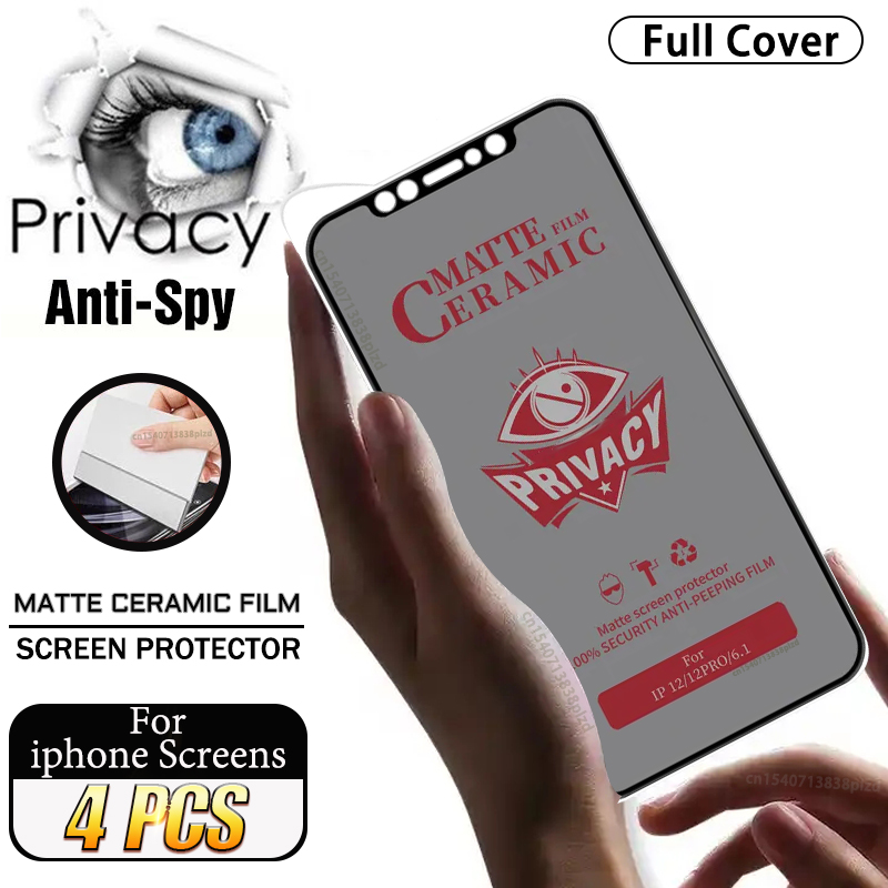 Protecteur d'écran anti-espion pour iPhone, film de confidentialité en céramique 256 pour iPhone 15, 14, 13 Pro Max, 12, 11, iphone14 Plus, 6, 8, X, R, XS, Poly SE n° 1