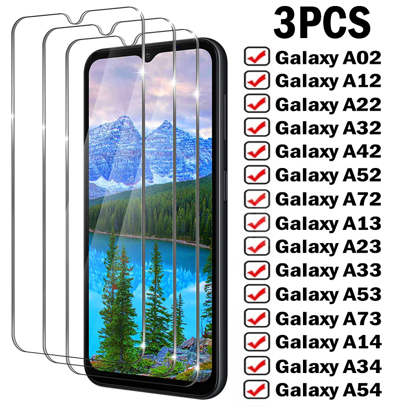 Protecteurs d'écran complets pour Samsung Galaxy, verre Guatemala, A12, A22, A32, A52S, A13, A33, A53, A72, A73, A54, A14, A24, A34, 3 pièces n° 1