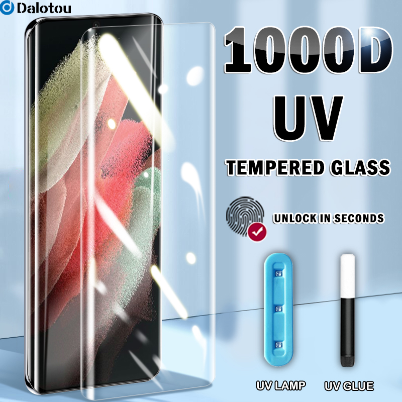 Film de protection d'écran en verre trempé trempé UV pour Samsung Galaxy, compatible avec les modèles S20, S21, S22 Ultra Plus, S10, S10E, S8, S9, S7, Note 20, 10, 9, 8 n° 1