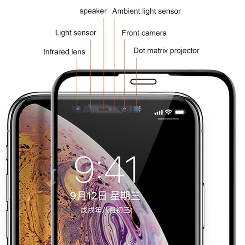 Protecteur d'écran de téléphone anti-choc en verre 9D Guatemala, protecteur d'écran pour iPhone 14 13 15 12 11 Pro Max X Poly XS Max 7 8Plus, 3 pièces n° 5