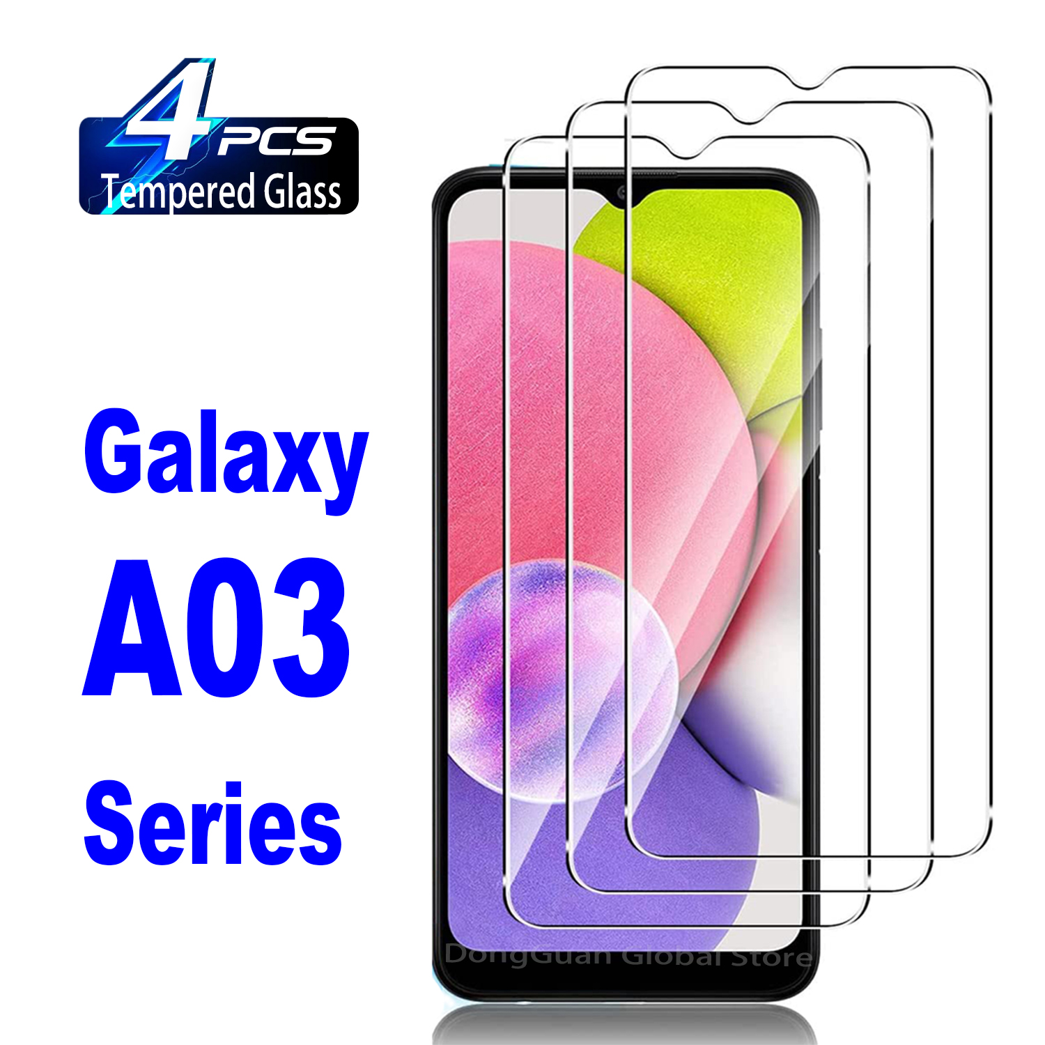 Lot de 2 ou 4 films protecteurs d'écran en verre, pour Samsung Galaxy A03 A03s Core A03Core n° 1