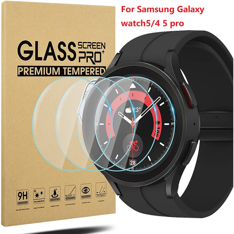 Protecteur d'écran en verre guatémaltèque pour Samsung Galaxy Watch 5 Pro, film de protection, anti-rayures, 40mm, 44mm, 45mm, 5/4 n° 1