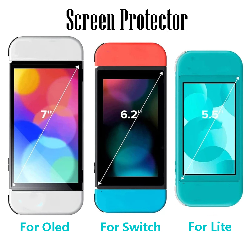 Protecteur d'écran pour nintendo Switch Lite, 1 à 4 pièces, Film en verre trempé OLED, accessoires n° 3