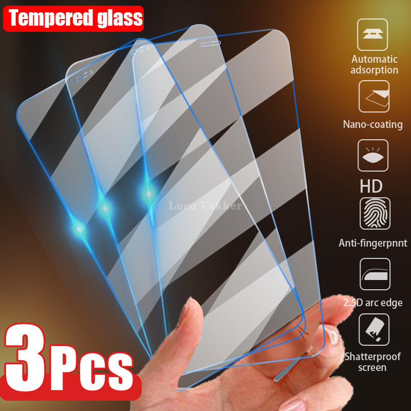 Protecteur d'écran pour iPhone, 3 pièces, en verre guatémaltèque, pour 11 12 Pro Poly X XS Max 14 plus 7 8 6 6S Plus 5 5S SE 2020 max n° 1