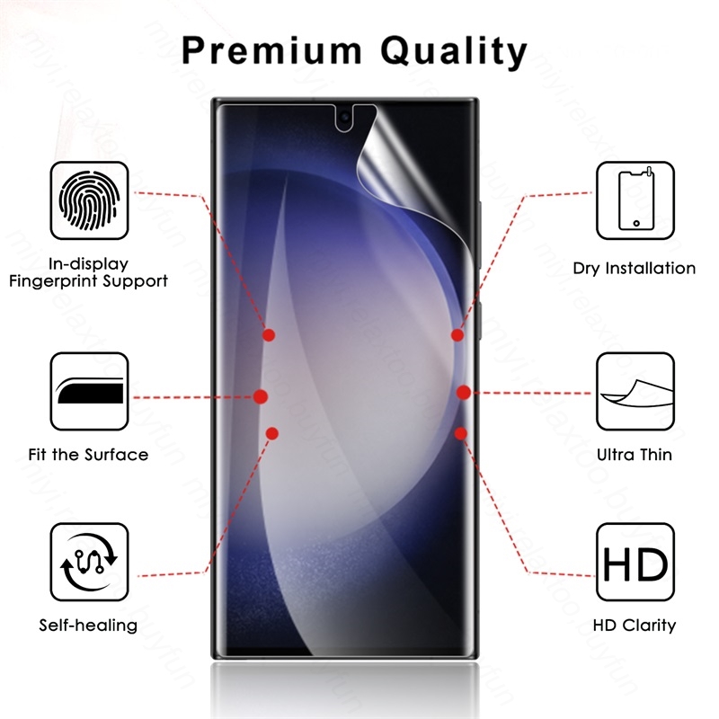 Protecteur d'écran en film hydrogel pour Samsung, coque en verre, pas au Guatemala, Galaxy S23 Ultra, S23 Plus, 5G, 2 pièces n° 3