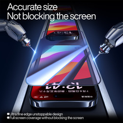 SmartSAFFull-Protecteur d'écran anti-lumière bleue, couverture en verre guatémaltèque, pour iPhone 15 Pro Max 15 Pro 15 Plus HD small picture n° 4