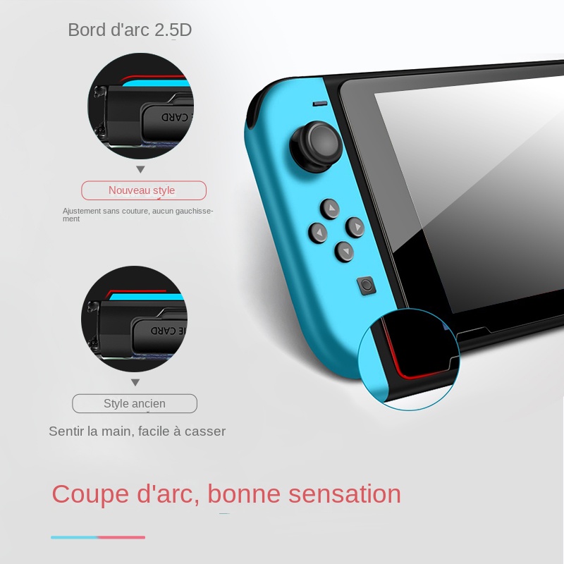 DATA FROG – protecteur d'écran jeux vitre coque pour Nintendo Switch, Film en verre trempé, dureté 9H, accessoires n° 4