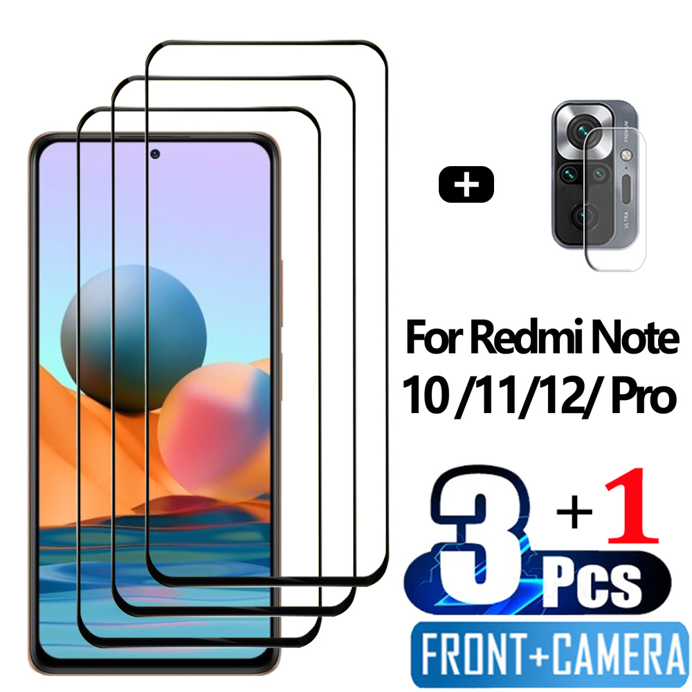 Verre trempé avant pour Xiaomi Redmi Note 10 11 12 Pro 5G Protection ecran Redmi Note 12S 11S 10S verre tremper Note10 S vitre protection Note11 Protecteurs d'écran Redmi Note12 Pro Plus Film caméra Note12S n° 1