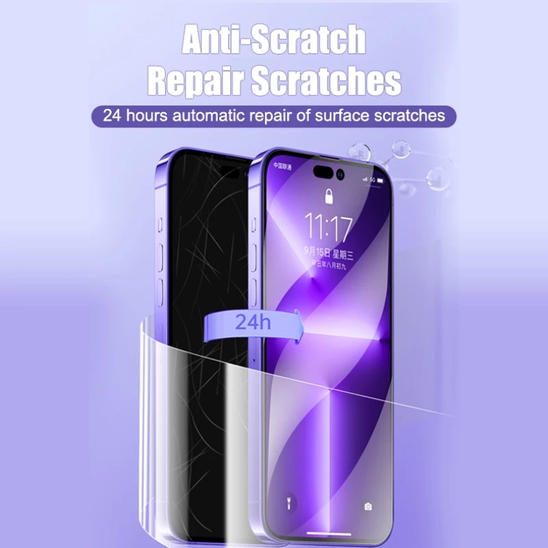 Film Arrière Hydrogel pour iPhone, Protecteur d'Écran pour iPhone 13, 11, 12, 14 Pro Max, 7, 8, 15 Plus, 14, 12Mini, 11 Pro, X, Poly XS MAX, Sans Verre n° 3